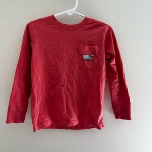 Vineyard Vines Kids Red Long Sleeve Tee